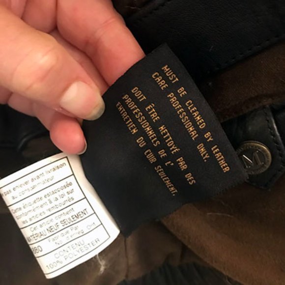 Men's Black Leather Bomber Jacket - Picture 4 of 4